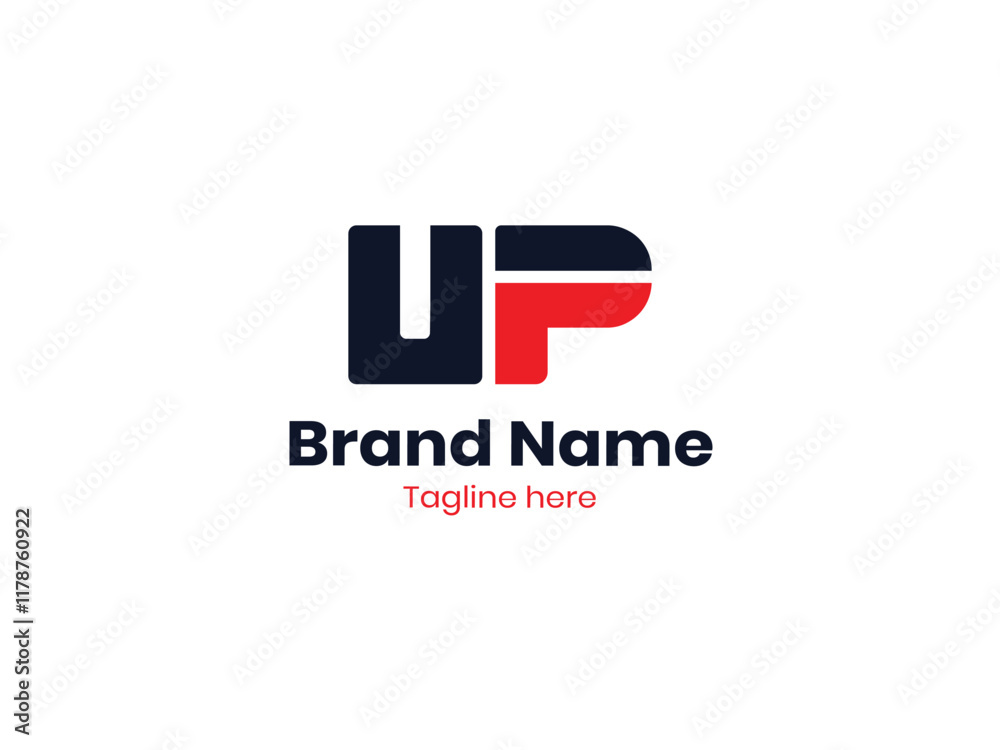Fototapeta premium UP Letter Initial Logo Design Template Vector