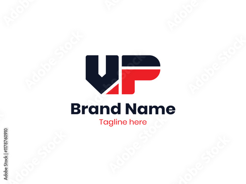 VP Letter Initial Logo Design Template Vector