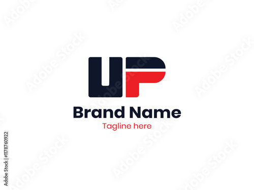UP Letter Initial Logo Design Template Vector