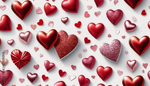 red hearts background
