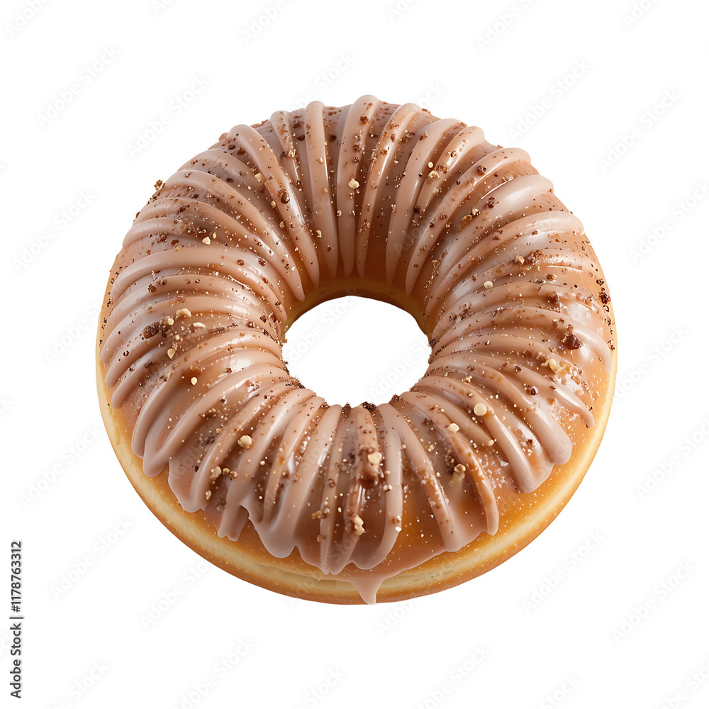 A top view of donut on transparent bg A top view of donut on transparent bg