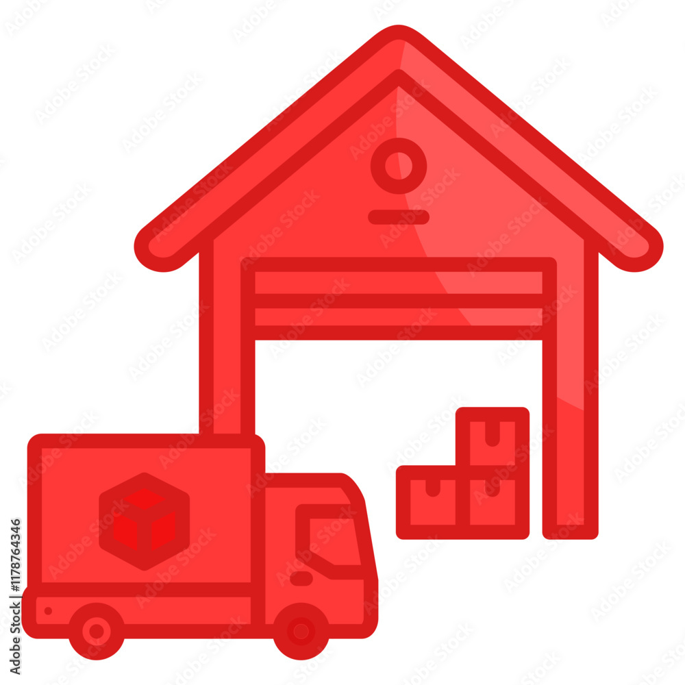 Industrial Warehouse Icon Element For Design Industrial Warehouse Icon Element For Design