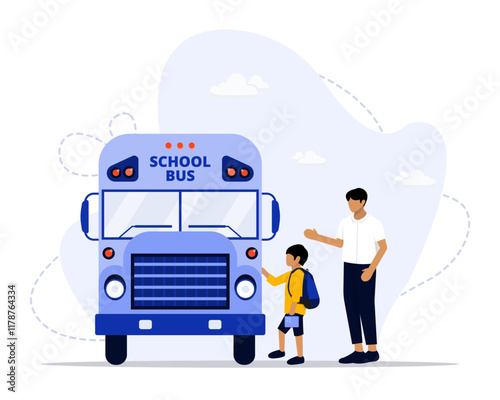 Back To School concept illustration. Suitable for landing page, ui, web, App intro card, editorial, flyer, and banner.