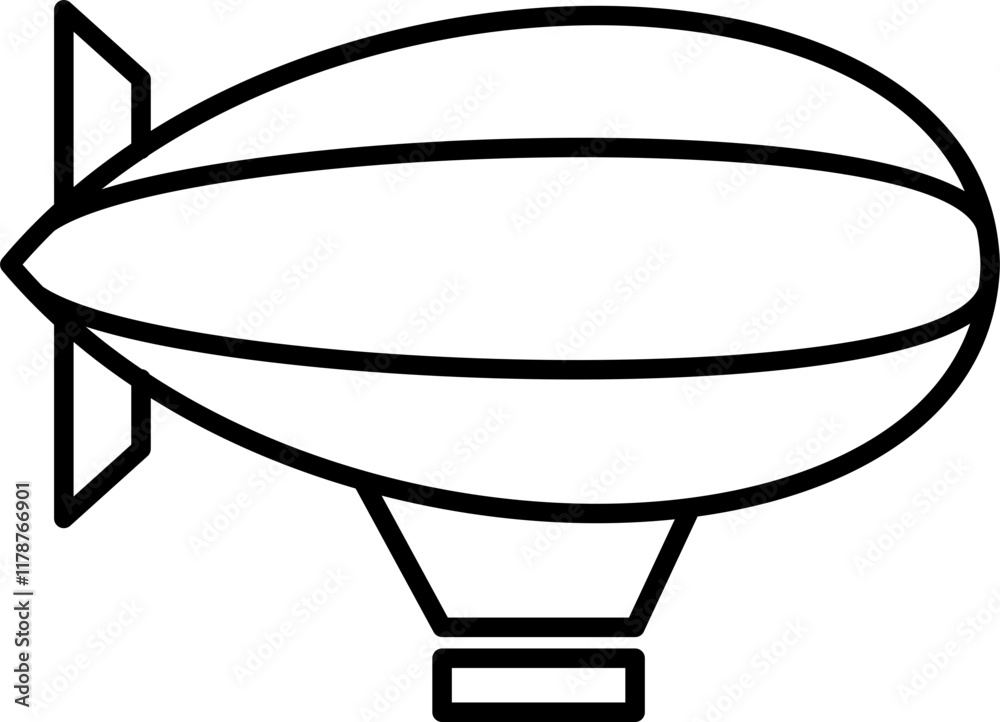 Zappelin Hot Air Ballon Line Style Zappelin Hot Air Ballon Line Style