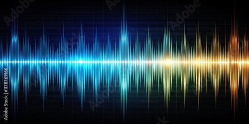 A visual representation of the frequency and amplitude of audio signals, music, sound waves, equalizer, frequency