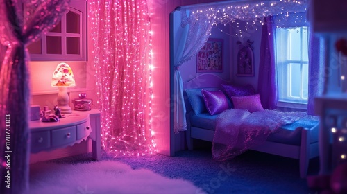 Enchanted Girl's Bedroom: A Dreamy Nightscape