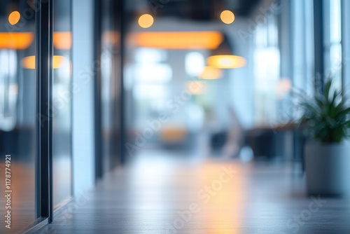 Wallpaper Mural Blurred Office Hallway With Modern Design Elements and Soft Lighting Captured in a Gigapixel Resolution for Professional Use Torontodigital.ca