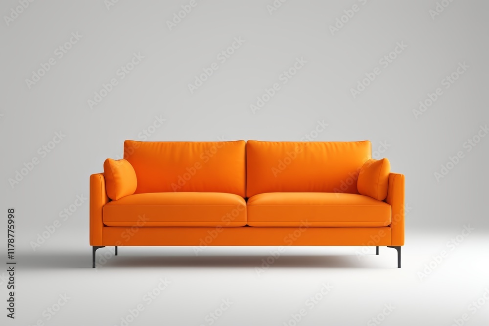 Obraz premium a close up of a couch with a white background and a gray wall