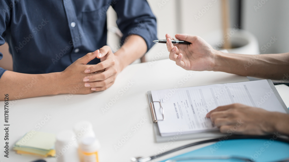 Healthcare Counsel Physician Giving Recommendations to Individual Healthcare Counsel Physician Giving Recommendations to Individual