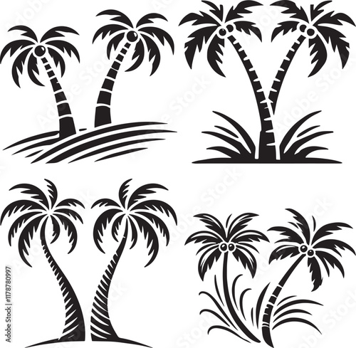 palm tree silhouettes