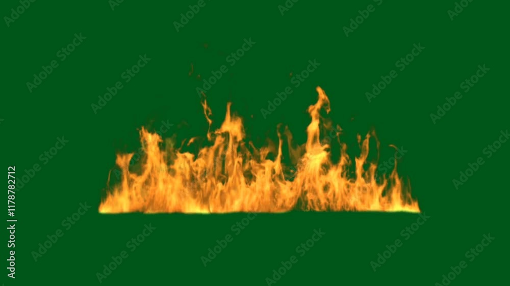 Fire green screen animation video,