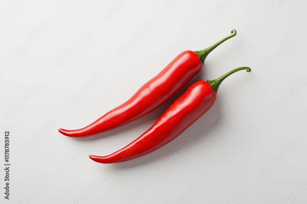 there are two red chili peppers on a white surface there are two red chili peppers on a white surface