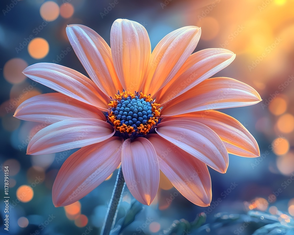 Φωτογραφία Vibrant Flower Blooming in the Soft Glow of Dawn Capturing the Essence of Rebirt