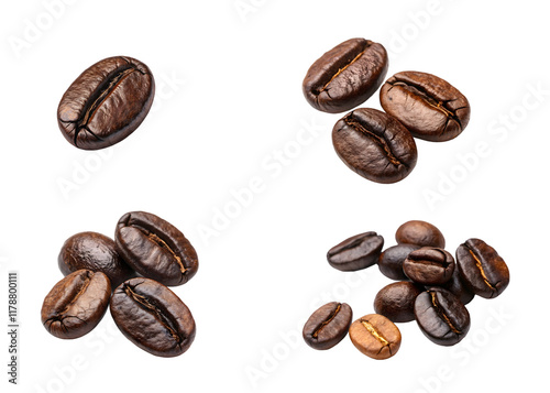 coffee beans isolated on white background