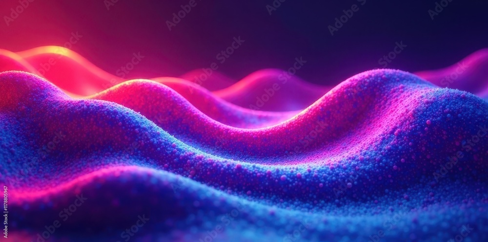 Fototapeta premium Fluid, swirling neon gradients create vibrant abstract waves , color, psychedelic