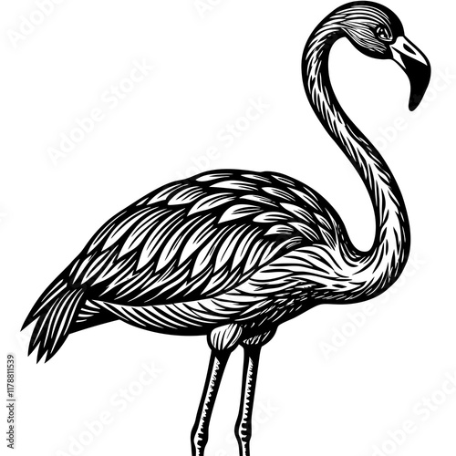 illustration of a flamingo