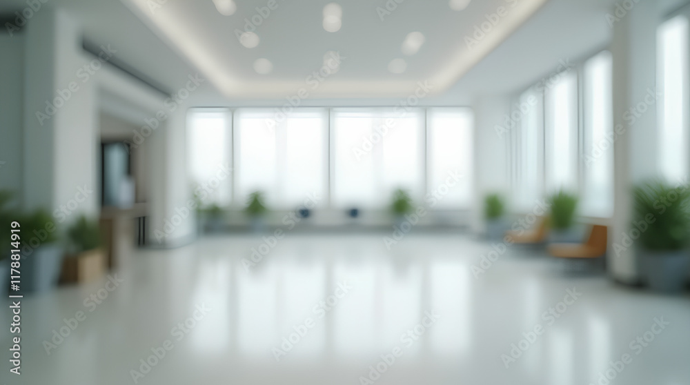 Fototapeta premium empty white business office with blurred background