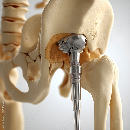 a medical model of a human skeleton photo