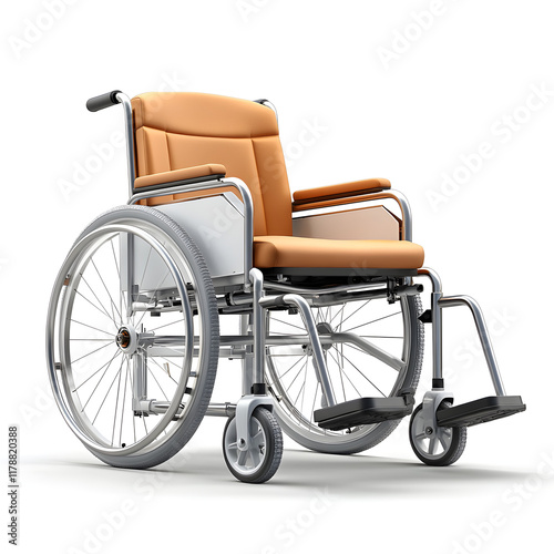 a wheelchair with wheels and a seat