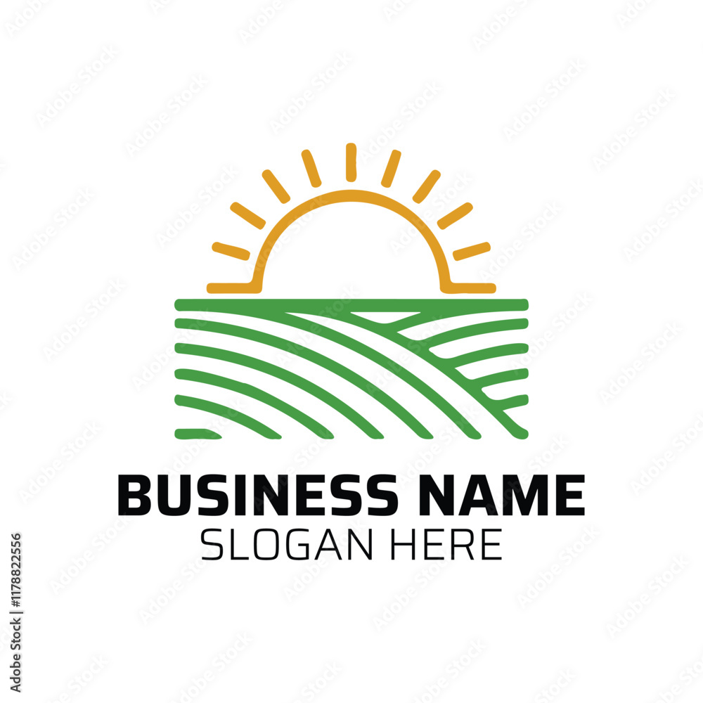 Fototapeta premium Eco Farm Agriculture Logo Design