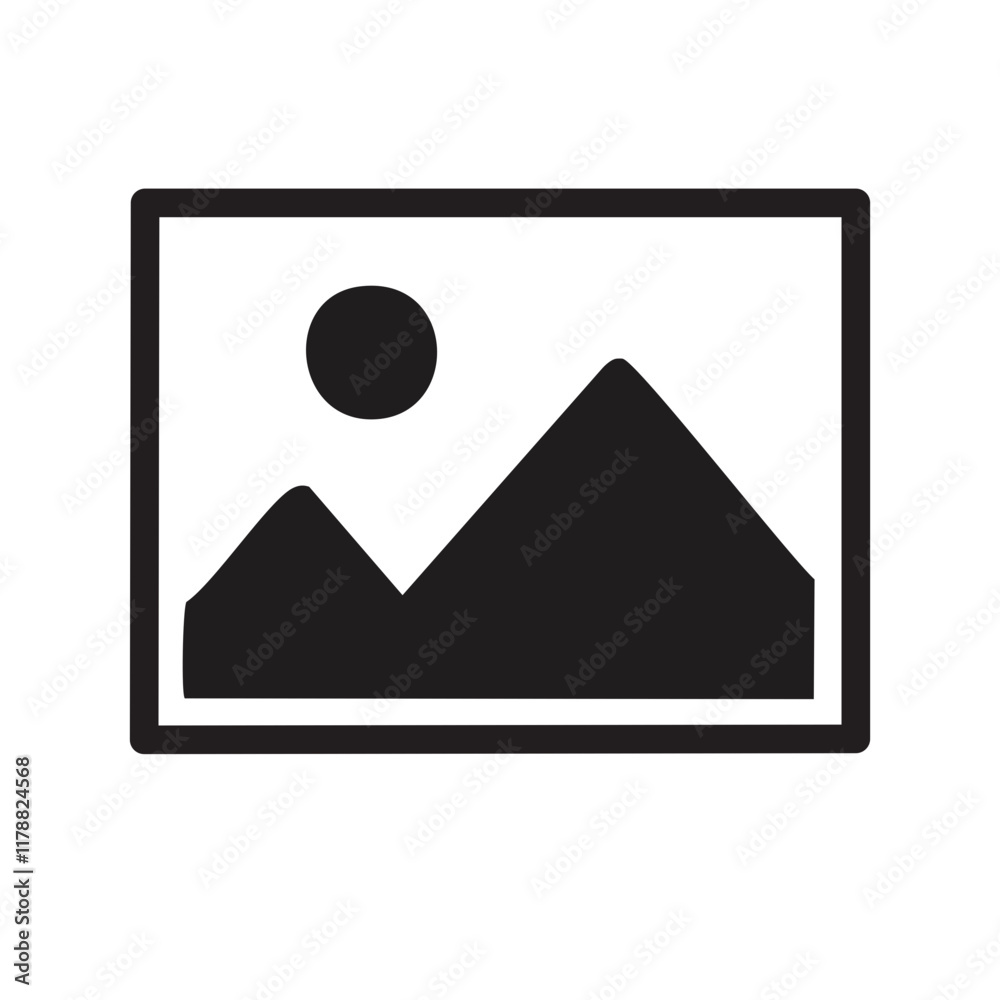 Black Image Icon Vector Graphic Design Art Black Image Icon Vector Graphic Design Art