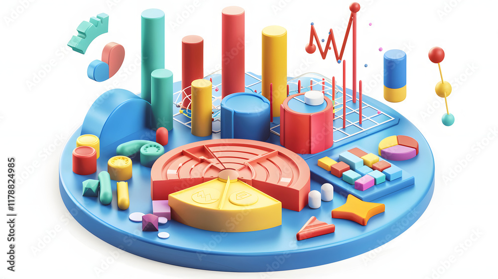 Obraz premium Analytics Tools streaming icon isometric 3D