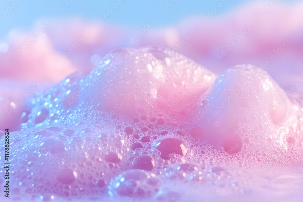 Fototapeta premium Captivating Bubbles and Foam Backdrop for Skincare and Cleaning Brands