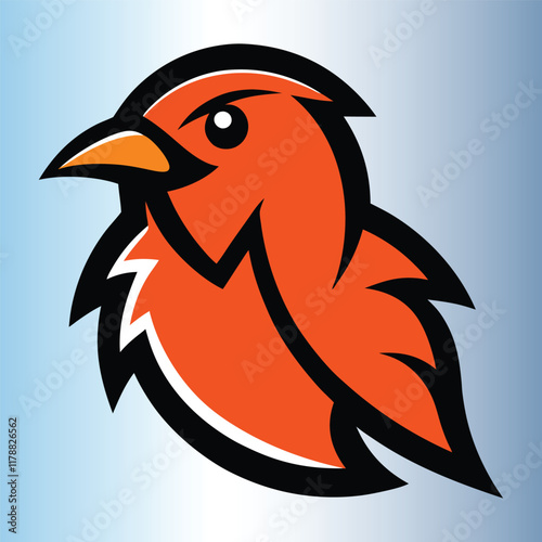 Robin bird mascot logo design