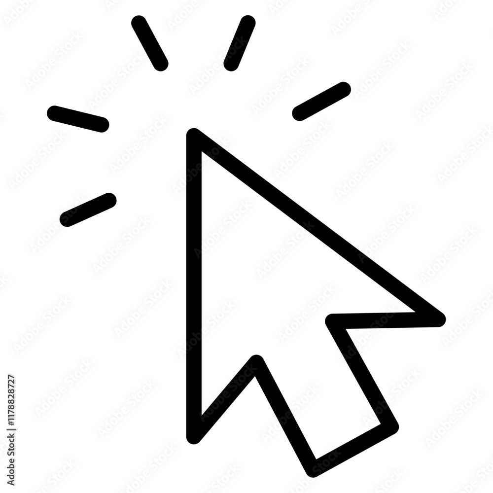 Click icon vector set. Cursor pointer clicking symbol Click icon vector set. Cursor pointer clicking symbol