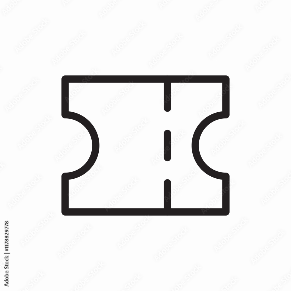Ticket entry pass event icon vector sign Ticket entry pass event icon vector sign