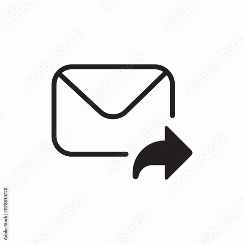 Forward send email message icon vector sign