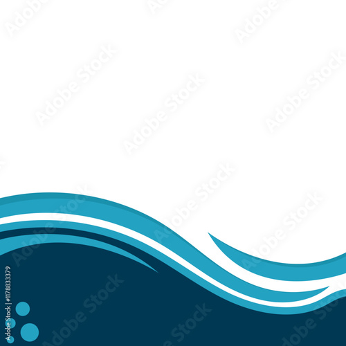 Modern Wave Footer