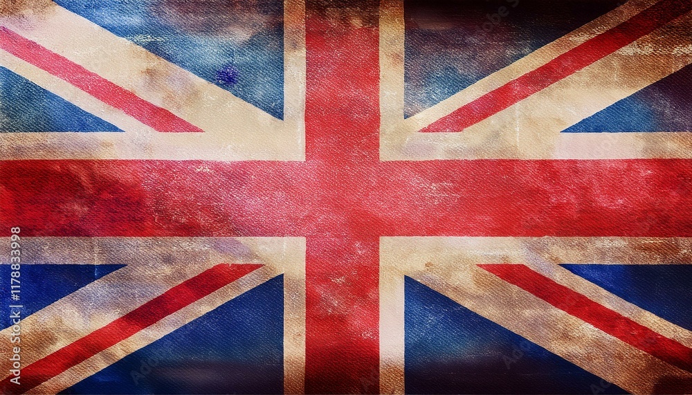 Fototapeta premium Old Vintage United Kingdom Flag