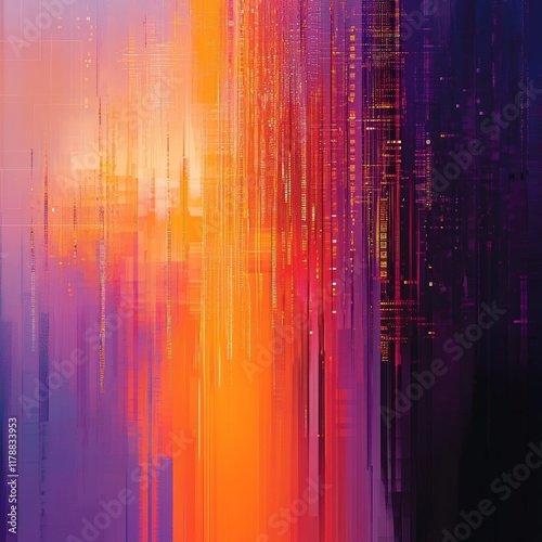 Experience a stunning abstract gradient background that transitions from vibrant orange to deep purple, offering a modern and artistic visual. Perfect for creative projects.