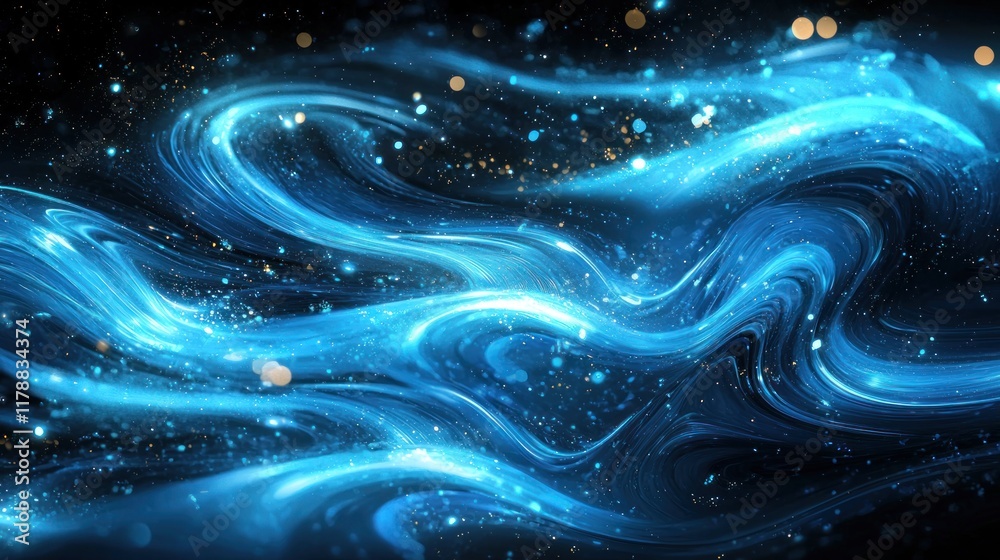 Abstract Celestial Swirls: A Symphony of Blue Abstract Celestial Swirls: A Symphony of Blue