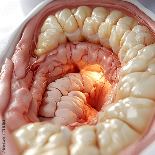 a close up of a human body with a small hole in the middle