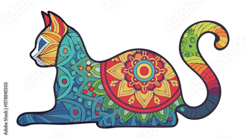 Mandala calming cat