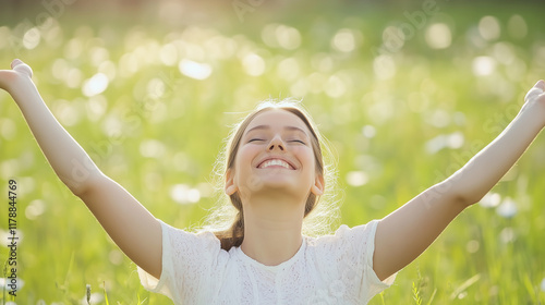 Sunlit Bliss: A woman with ...
