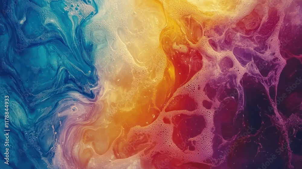 Abstract Fluid Art: Vibrant Hues and Swirling Textures Abstract Fluid Art: Vibrant Hues and Swirling Textures