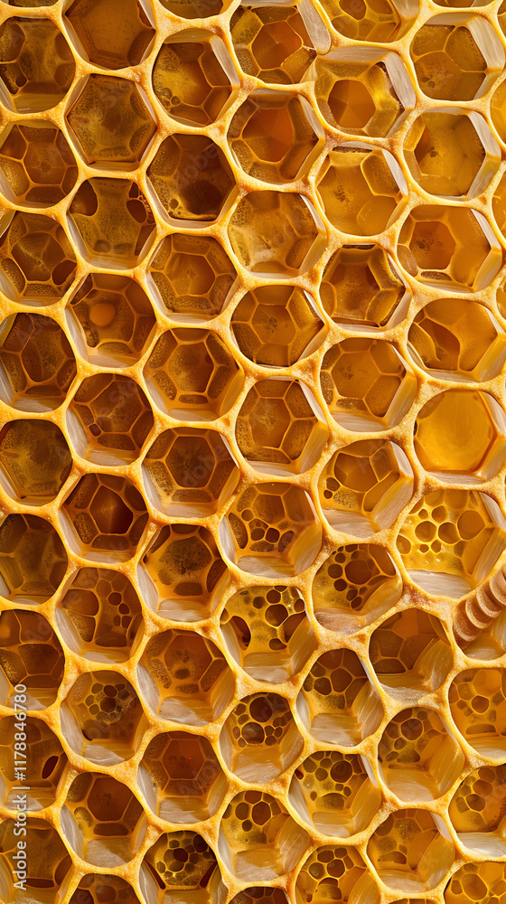 Intricate Honeycomb Pattern Showcasing the Natural Geometry and Efficiency of Organic Design Intricate Honeycomb Pattern Showcasing the Natural Geometry and Efficiency of Organic Design