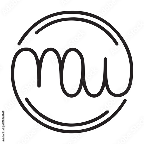 m logo icon design