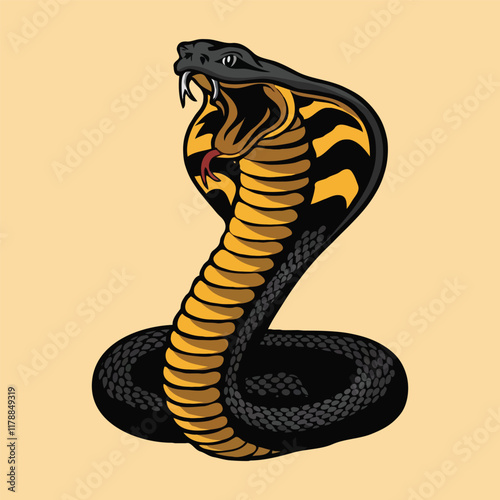 Cobra snake illustration logo design