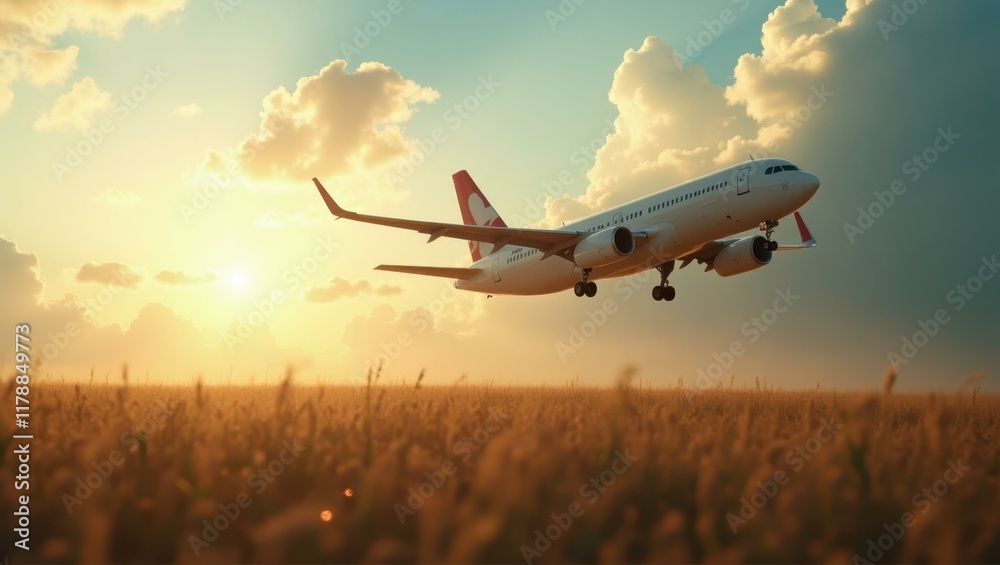 Gentle landing bringing them back to earth but leaving spirits still sky-bound , Professional stock photo, AI generated photograph Gentle landing bringing them back to earth but leaving spirits still sky-bound , Professional stock photo, AI generated photograph