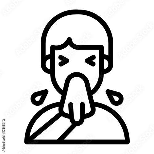 sneeze Line Icon