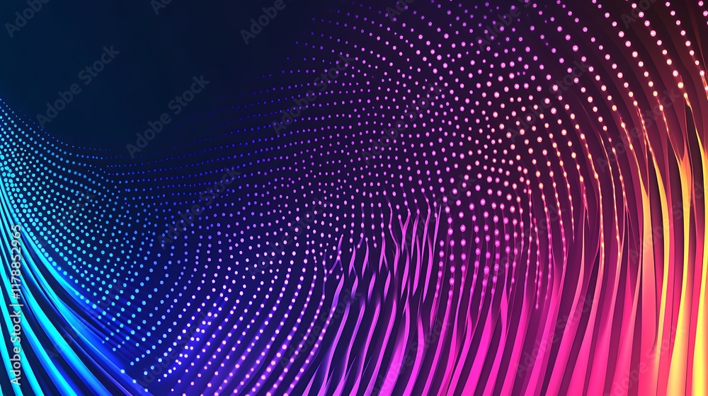 Obraz premium Abstract Colorful Wave Pattern Design with Dots