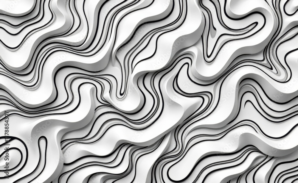 A mesmerizing abstract image of a textured surface with undulating waves and folds, creating a dynamic and almost sculptural effect. A mesmerizing abstract image of a textured surface with undulating waves and folds, creating a dynamic and almost sculptural effect.
