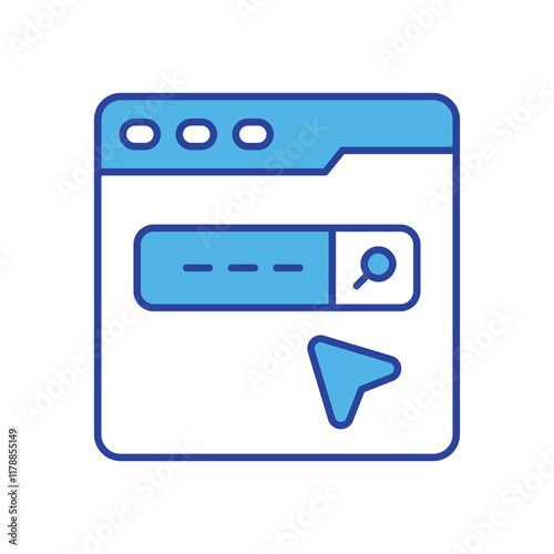 Search Bar icon isolated on a white background. Vector illustration.