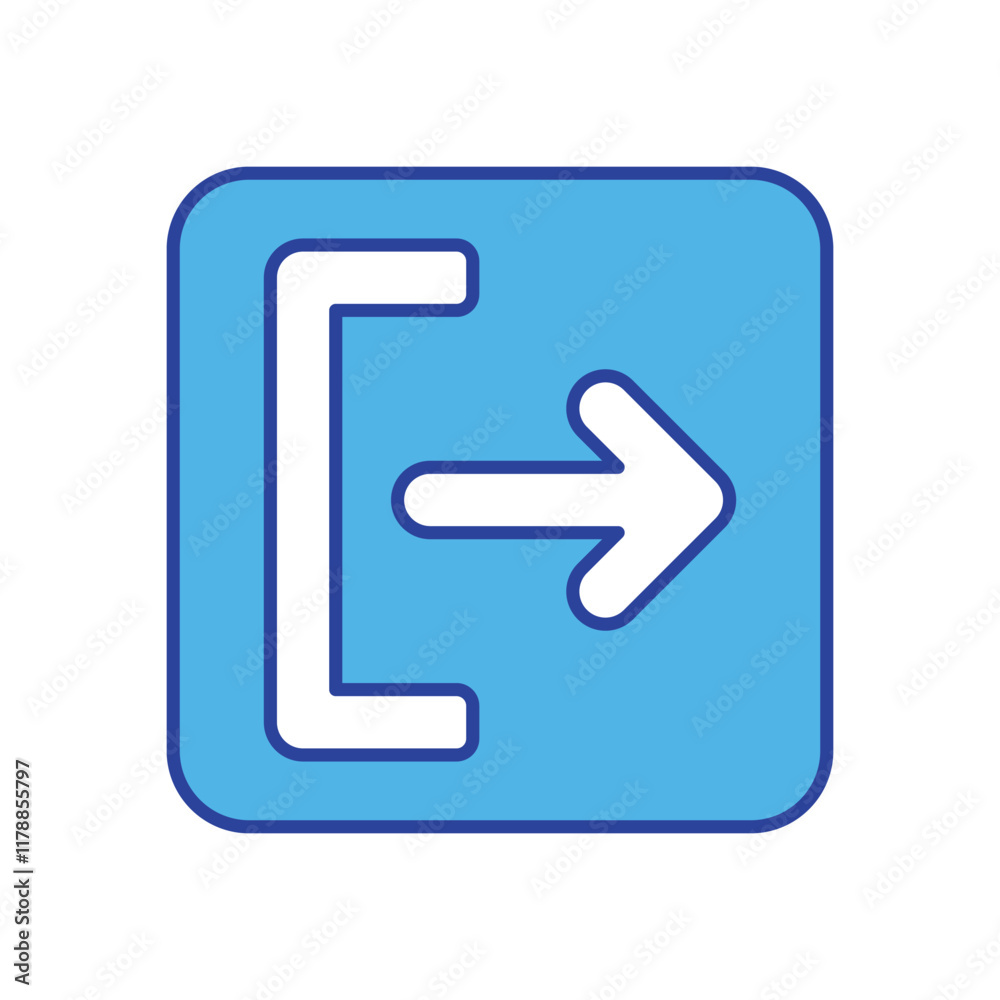 Log Out icon isolated on a white background. Vector illustration. Log Out icon isolated on a white background. Vector illustration.