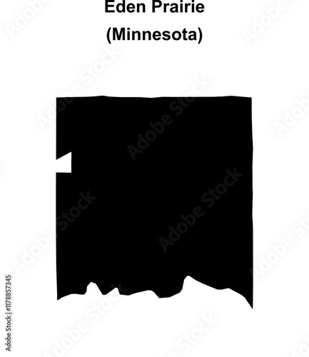 Eden Prairie (Minnesota) blank outline map