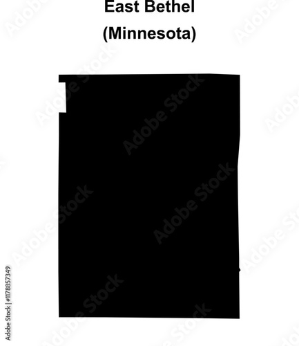 East Bethel (Minnesota) blank outline map